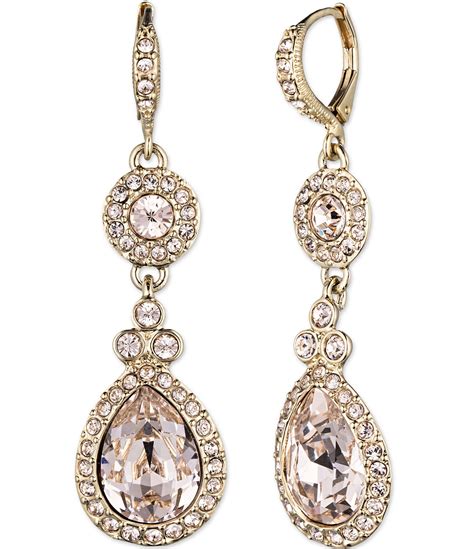 givenchy small glass pearl drop earrings|macy's Givenchy earrings.